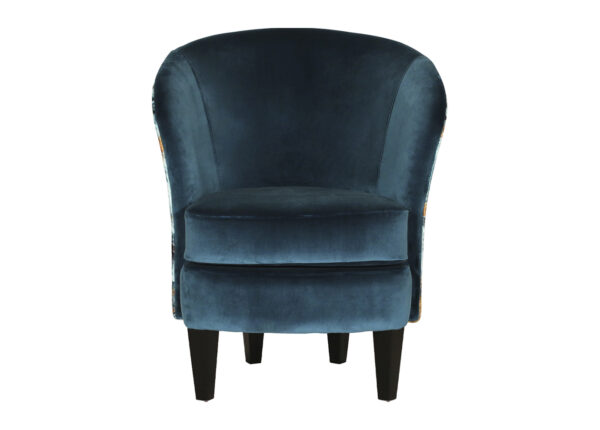 fauteuil bleu canard de qualite