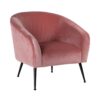 Fauteuil INOVA en velours rose BLUSH
