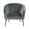 Fauteuil INOVA en velours vert JADE