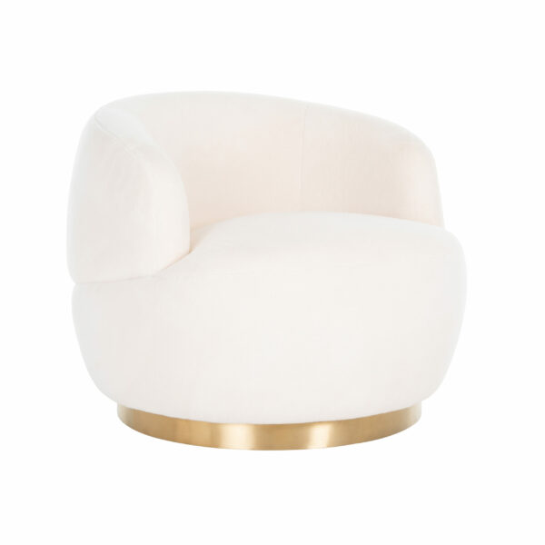 FAUTEUIL DESIGN FOURRURE MOUTON BLANC NEIGE