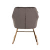 Fauteuil à bascule rocking chair tissu bois