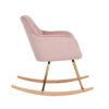 Fauteuil à bascule ROCKY en velours rose ( pink )
