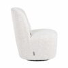 Fauteuil pivotant ROND en tissu blanc