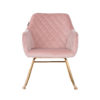 Fauteuil à bascule rocking chair tissu bois