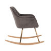 Fauteuil à bascule rocking chair tissu bois
