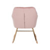 Fauteuil à bascule rocking chair tissu bois