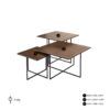 Dimensions du set de 3 tables LIO