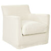 petit fauteuil lin blanc écru