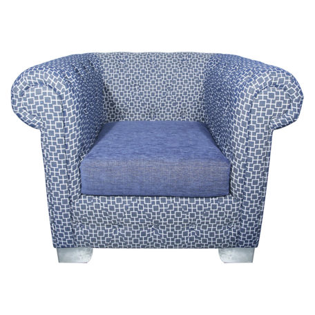 fauteuil tendance motif bleu