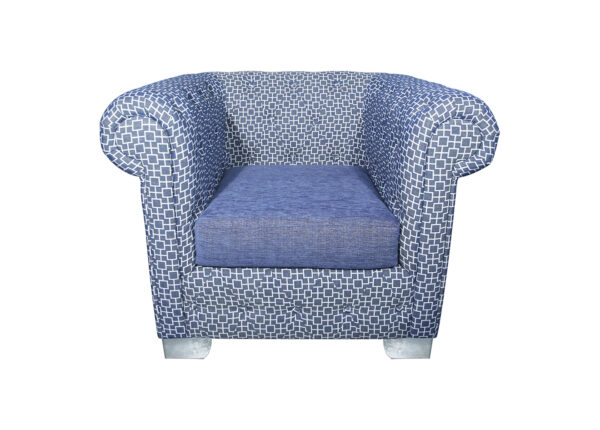 fauteuil tendance motif bleu