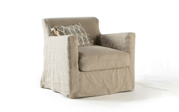 fauteuil lin beige