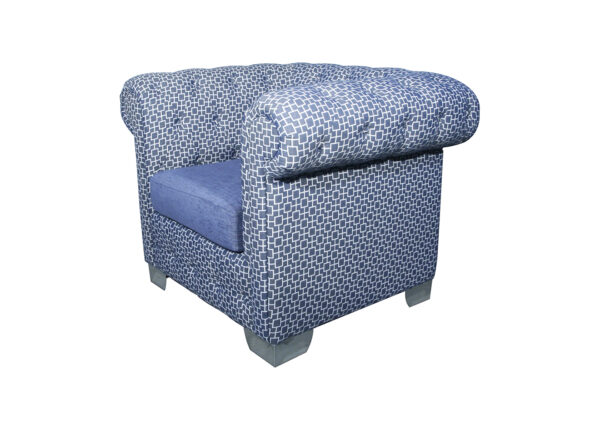 fauteuil tendance motif bleu