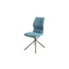 Chaise tissu bleu pétrole