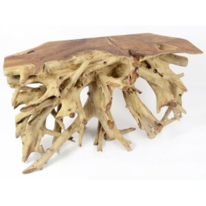 meuble racine bois teck naturel nature