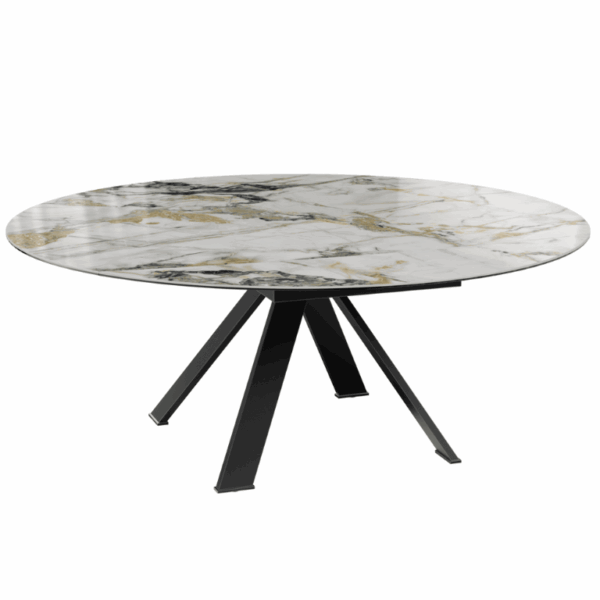 Table ronde avec allonges