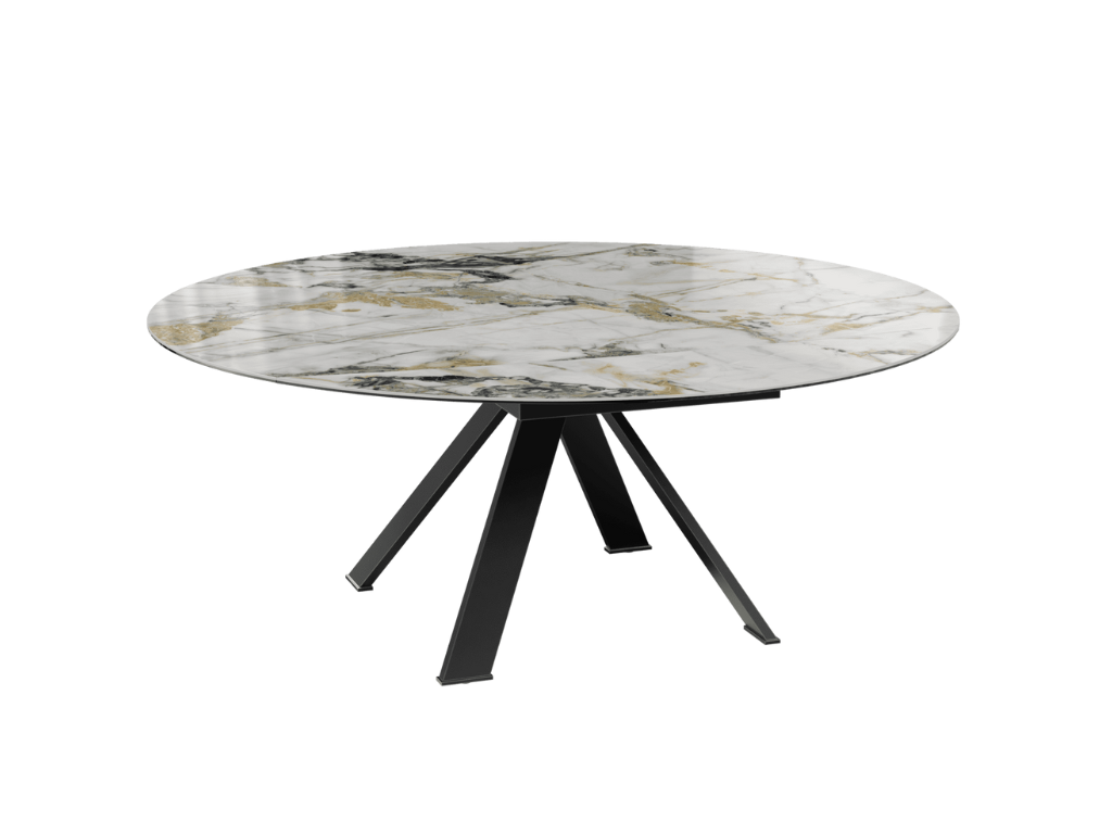 Table ronde avec allonges