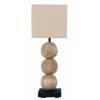 Lampe à poser ANKARA 3 boules bois