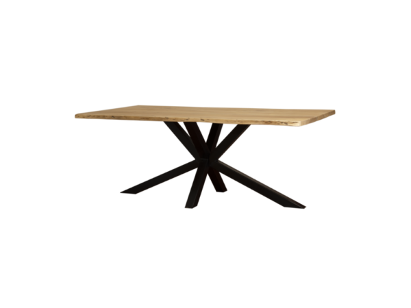 Table de qualité en bois en acacia et métal noir mat