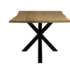 Table bois acacia et pied métal noir style industriel