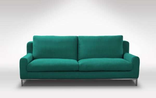 canapé confortable de qualité tissu bleu turquoise