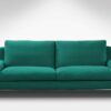 canapé confortable de qualité tissu bleu turquoise