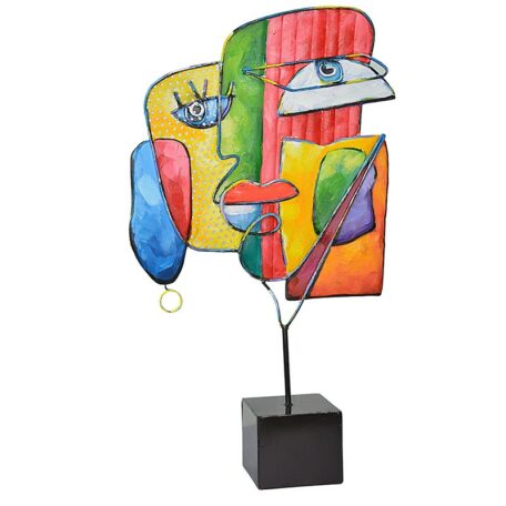 déco pop couleurs Sculpture métal MASQUE STYLE POP socadis