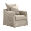 Fauteuil lin beige