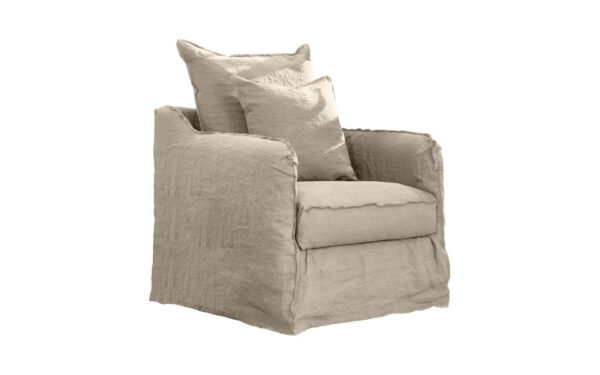 Fauteuil lin beige