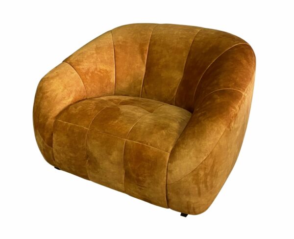 fauteuil rond xl tissu camel orange cuivré rouille