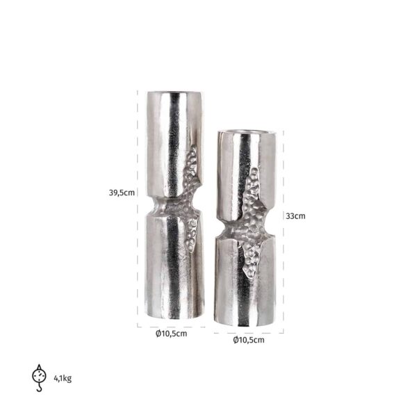bougeoir design argent