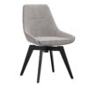 chaise grise assise pivotante pieds noirs