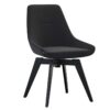 Chaise OSLO tissu gris anthracite pieds acier noir akante