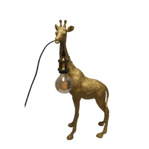 Lampe girafe dorée