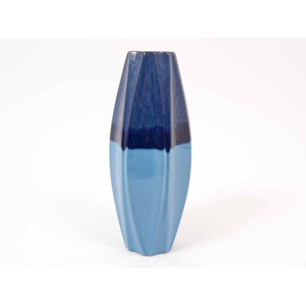 vase céramique bleu clair bleu foncé