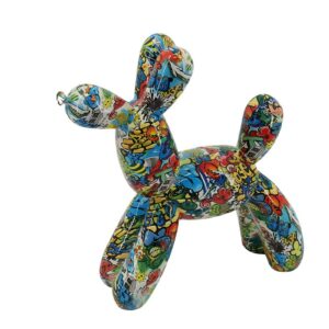 Statue chien ballon style graffiti