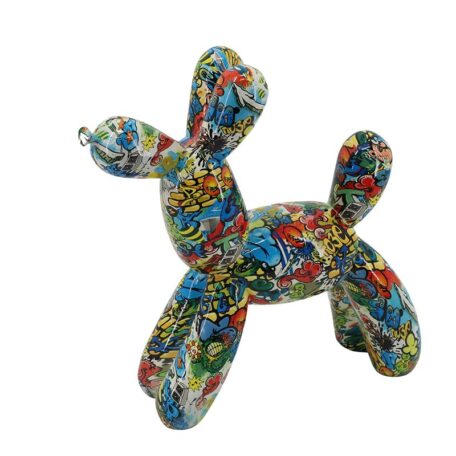 Statue chien ballon style graffiti