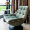 lampe or avec fauteuil vert