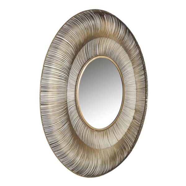 Miroir rond design métal fils or brossé Aliza Richmond interiors