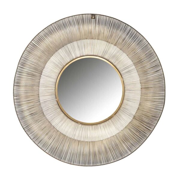 Miroir rond design métal fils or brossé Aliza Richmond interiors