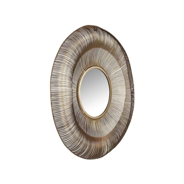 Miroir rond design métal fils or brossé Aliza Richmond interiors