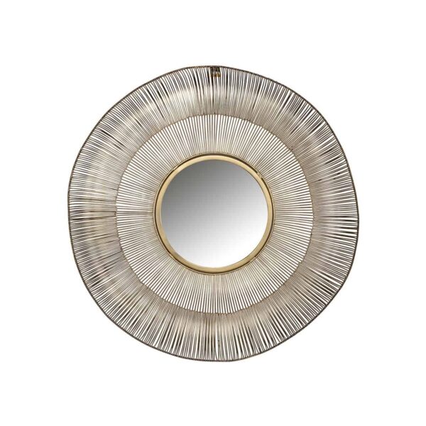 Miroir rond design métal fils or brossé Aliza Richmond interiors