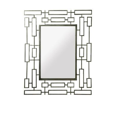 Miroir métal GÉOMÉTRIQUE ARGENT