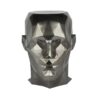 Table d'appoint visage origami gris