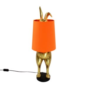 Lampe LAPIN BUNNY avec abat-jour orange