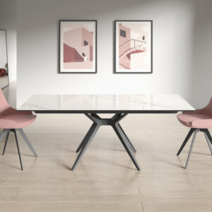 table de salle a manger noir blanc