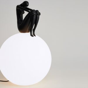 deco lampe ronde originale noir blanc