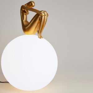 lampe déco moderne ronde boule originale or blanc