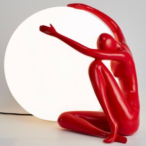 lampe rouge blanc