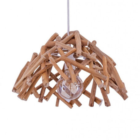 Suspension lampe suspendue en bois deco nature ambiance naturelle