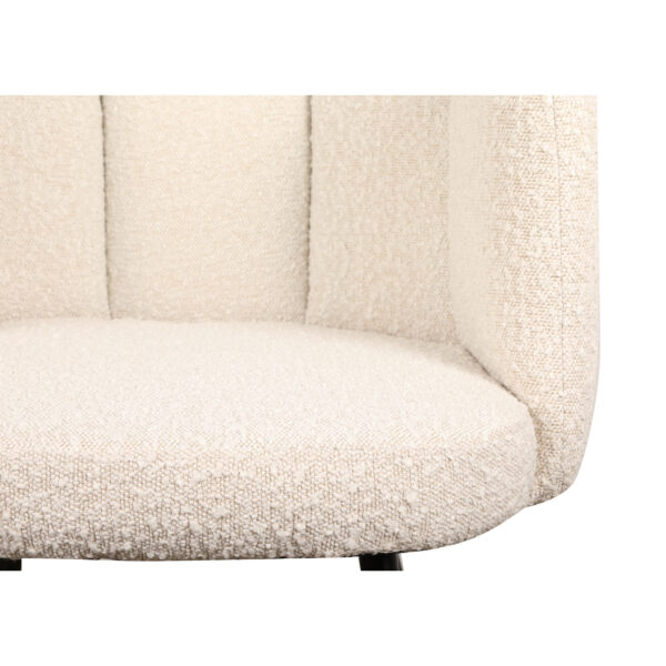 fauteuil blanc bouclé pearl